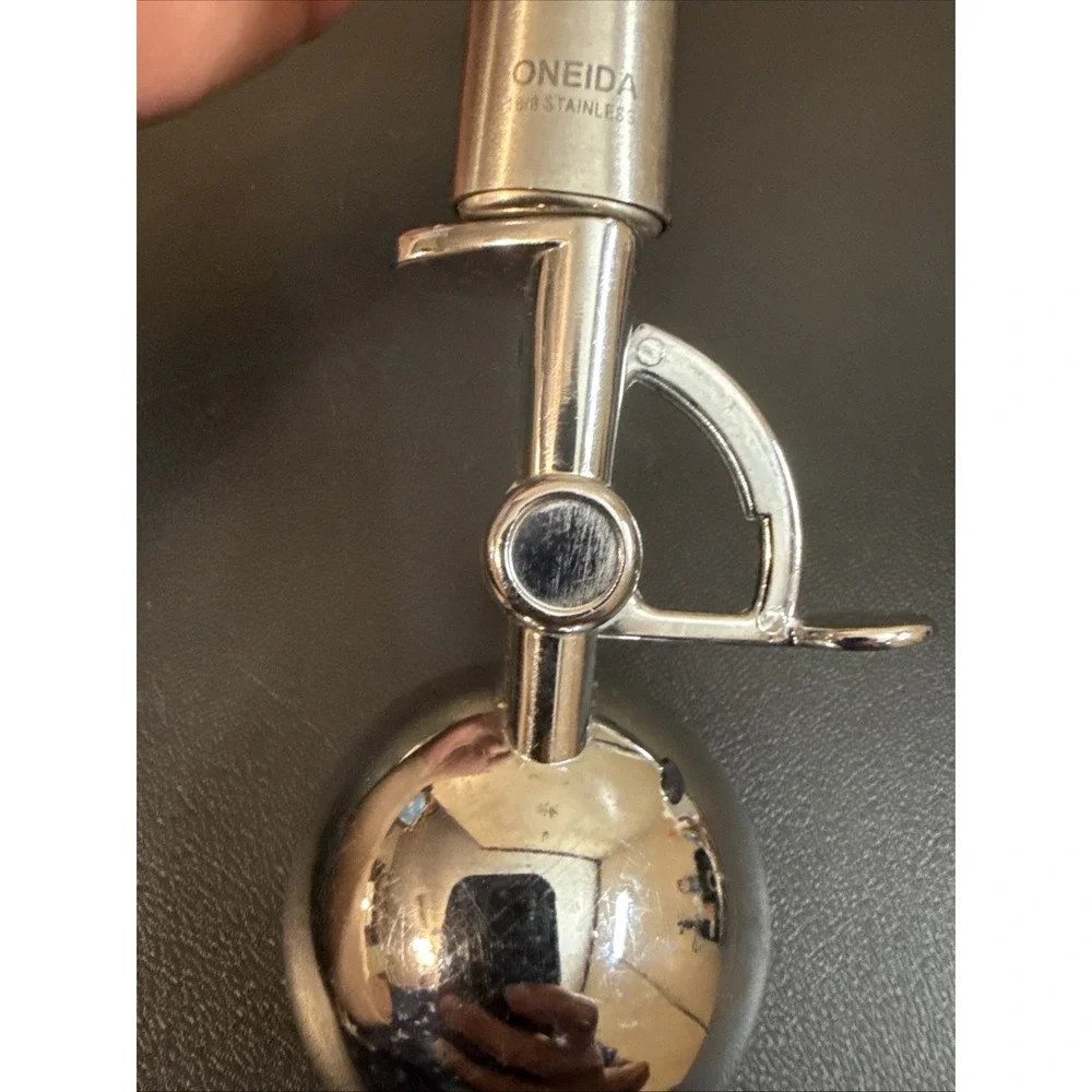 Oneida Stainless Steel Ice Cream Scoop with Trigger Release